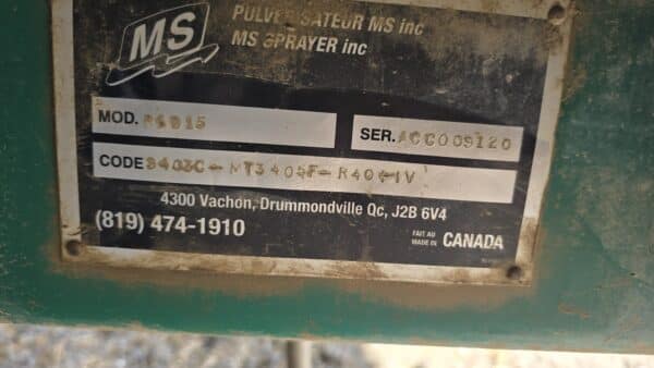 Arroseuse MS 1915 500 gallons, 50 pi 5 sections, ouverture hydraulique, tank à eau propre - Stock#d9044f1 - Image 7